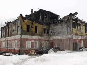 февраль 2005г. - состояние конторы после пожара  